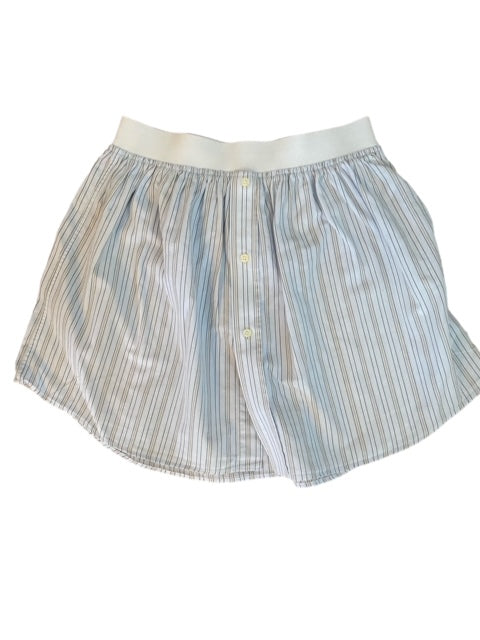 Newnorm Upcycled pull on Pale Blue/ Tan Skirt