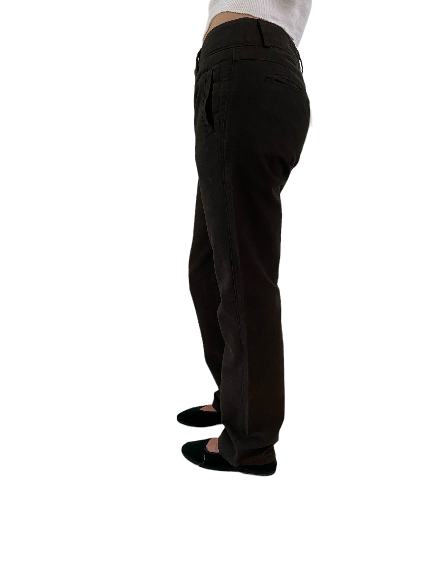 Gary Graham Chocolate Brown Cotton Pant