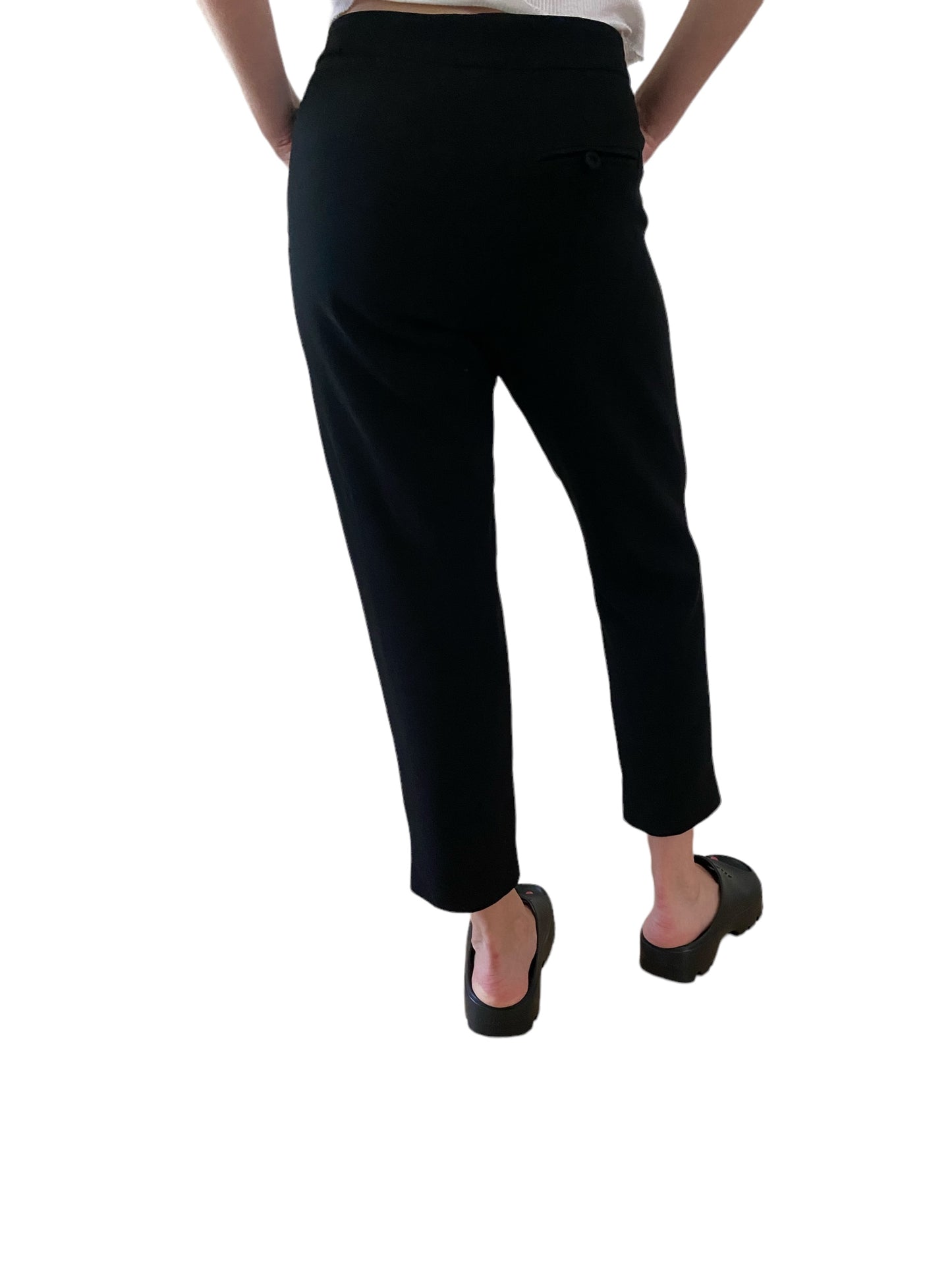 Pre-Owned Haute Hippie Black Wool Crepe Pleated Trouser