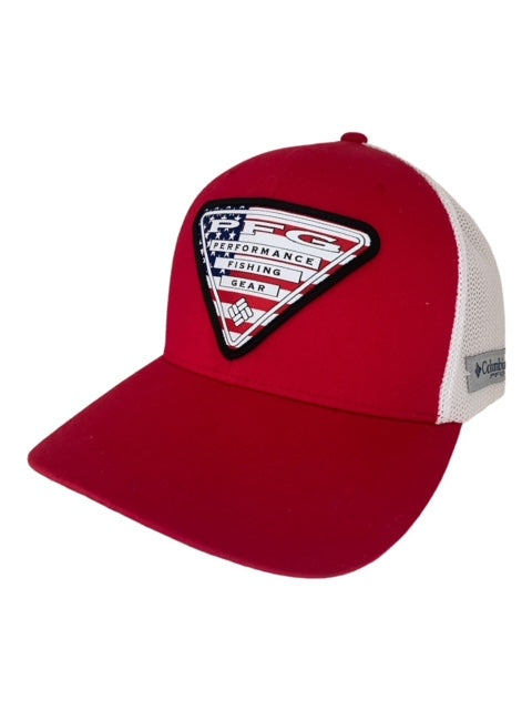 Columbia PFG Red/White Trucker Hat