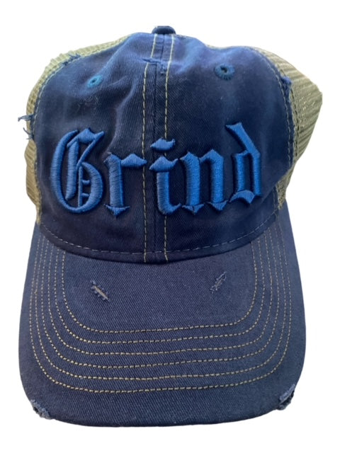 Grind Baseball Stone Wash Vintage Embroidered Baseball Hat