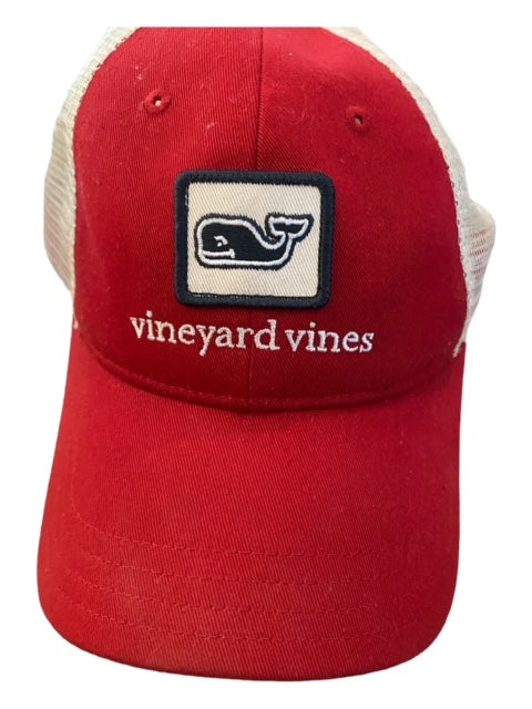 Vineyard Vines Red Logo Patch Trucker Hat